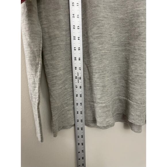 J. Crew Classic Gray Minimalist 100% Merino Wool Boxy‎ Turtleneck Sweater XS/S - Picture 7 of 8
